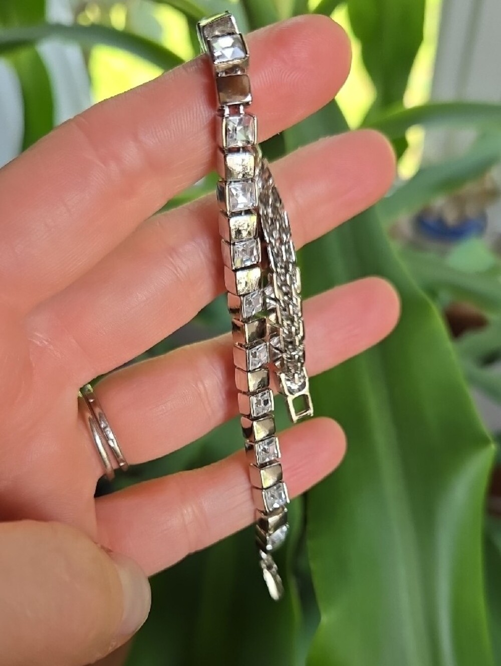 Classic Silver Tennis Bracelet with Clear Stones - Women Jewelry